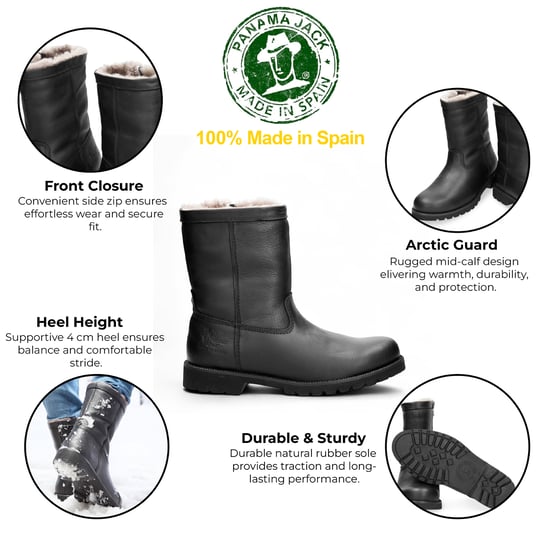 Panama Jack Herren Fedro Igloo C3 Schwarze wasserdichte Lederstiefeletten - Image 2