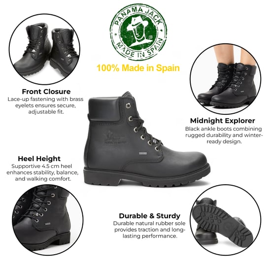 Panama Jack 03 GTX C2 Herren-Stiefeletten aus schwarzem, wasserdichtem Leder - Image 2
