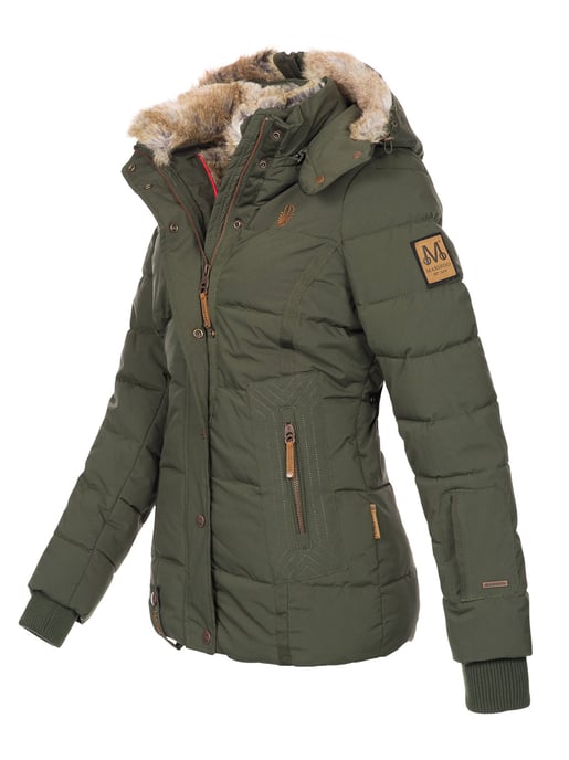 Marikoo Damen Winterjacke Nekoo mit Kunstfellkapuze & Teddy-Innenfutter - Image 2
