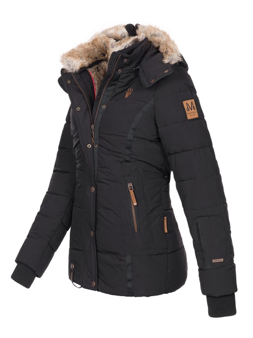 Marikoo Damen Winterjacke Nekoo mit Kunstfellkapuze & Teddy-Innenfutter - Image 2
