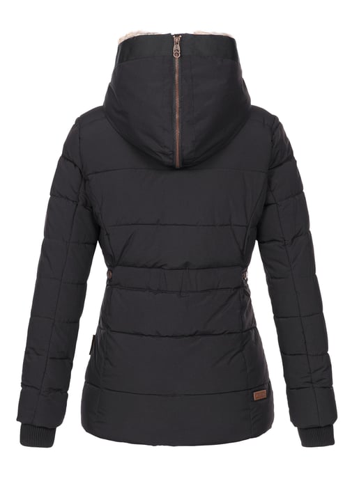 Marikoo Damen Winterjacke Nekoo mit Kunstfellkapuze & Teddy-Innenfutter - Image 3