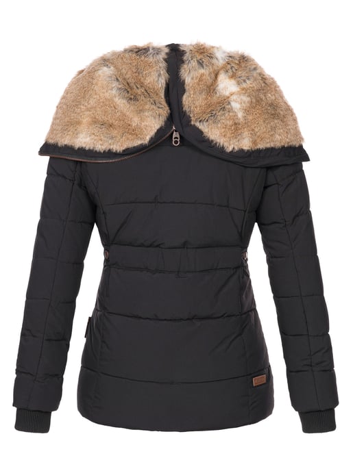 Marikoo Damen Winterjacke Nekoo mit Kunstfellkapuze & Teddy-Innenfutter - Image 4