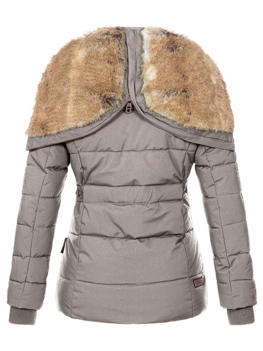 Marikoo Damen Winterjacke Nekoo mit Kunstfellkapuze & Teddy-Innenfutter - Image 4