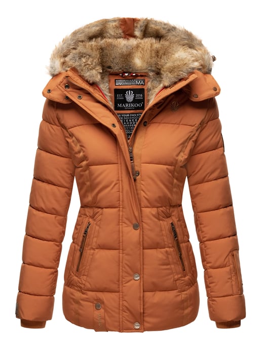 Marikoo Damen Winterjacke Nekoo mit Kunstfellkapuze & Teddy-Innenfutter - Image 1