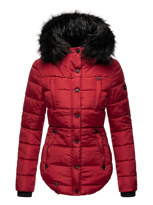 Marikoo Damen Winterjacke Lotusblüte mit Teddy-Innenfutter & Kunstfellkragen - Image 2
