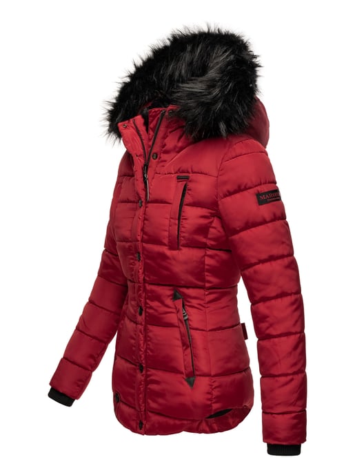 Marikoo Damen Winterjacke Lotusblüte mit Teddy-Innenfutter & Kunstfellkragen - Image 3