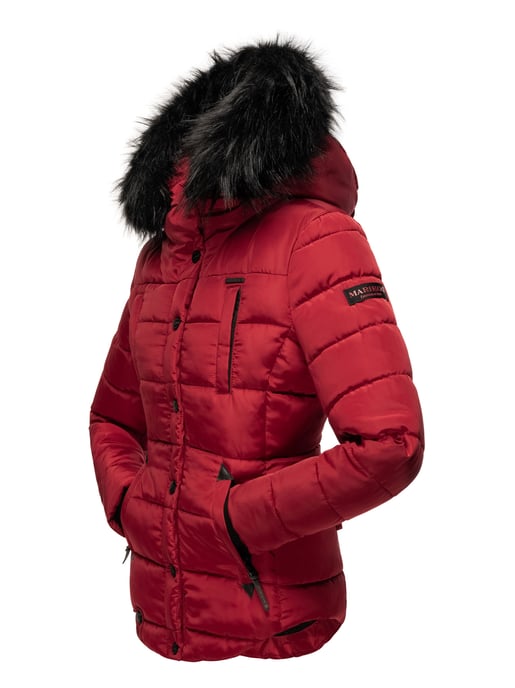 Marikoo Damen Winterjacke Lotusblüte mit Teddy-Innenfutter & Kunstfellkragen - Image 4