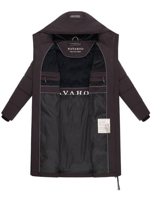 Navahoo Damen Winter Steppmantel SCHOKOKUSS – elegant, warm & funktional - Image 4