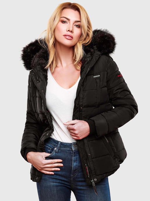 Marikoo Damen Winterjacke Lotusblüte mit Teddy-Innenfutter & Kunstfellkragen - Image 5