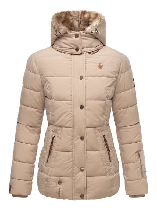 Marikoo Damen Winterjacke Nekoo mit Kunstfellkapuze & Teddy-Innenfutter - Image 2