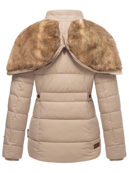 Marikoo Damen Winterjacke Nekoo mit Kunstfellkapuze & Teddy-Innenfutter - Image 5