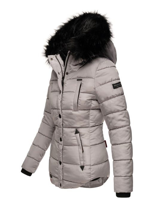 Marikoo Damen Winterjacke Lotusblüte mit Teddy-Innenfutter & Kunstfellkragen - Image 3
