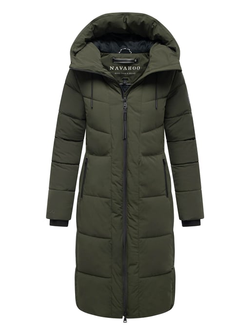 Navahoo Damen Winter Steppmantel SCHOKOKUSS – elegant, warm & funktional - Image 1