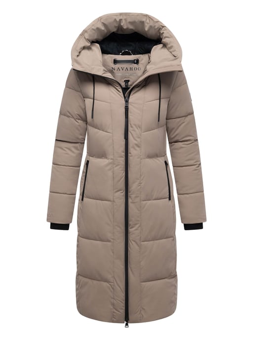 Navahoo Damen Winter Steppmantel SCHOKOKUSS – elegant, warm & funktional - Image 1