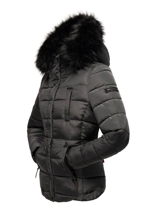 Marikoo Damen Winterjacke Lotusblüte mit Teddy-Innenfutter & Kunstfellkragen - Image 4