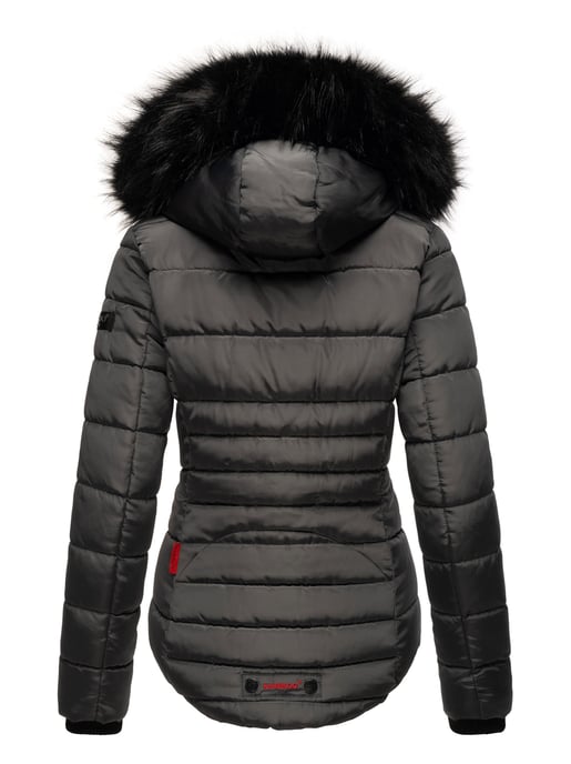 Marikoo Damen Winterjacke Lotusblüte mit Teddy-Innenfutter & Kunstfellkragen - Image 5