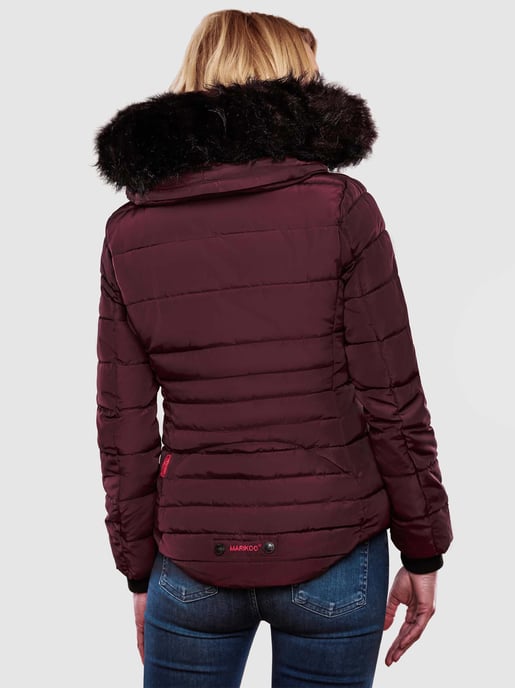 Marikoo Damen Winterjacke Lotusblüte mit Teddy-Innenfutter & Kunstfellkragen - Image 5