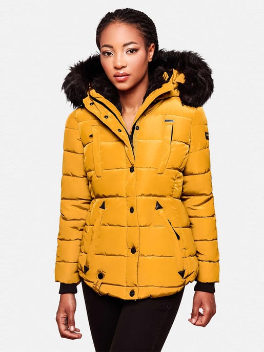 Marikoo Damen Winterjacke Lotusblüte mit Teddy-Innenfutter & Kunstfellkragen - Image 2