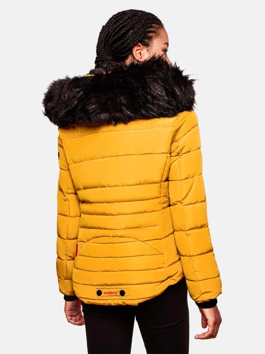 Marikoo Damen Winterjacke Lotusblüte mit Teddy-Innenfutter & Kunstfellkragen - Image 5