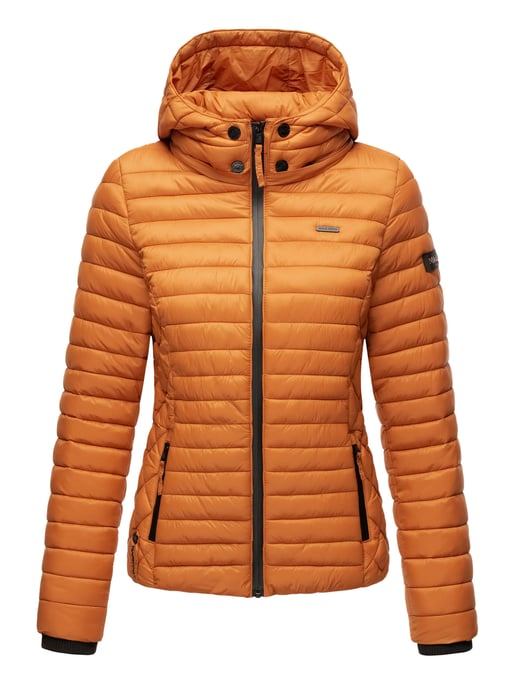 Marikoo Damen Steppjacke Samtpfote mit abnehmbarer Kapuze & Rippbündchen - Image 2
