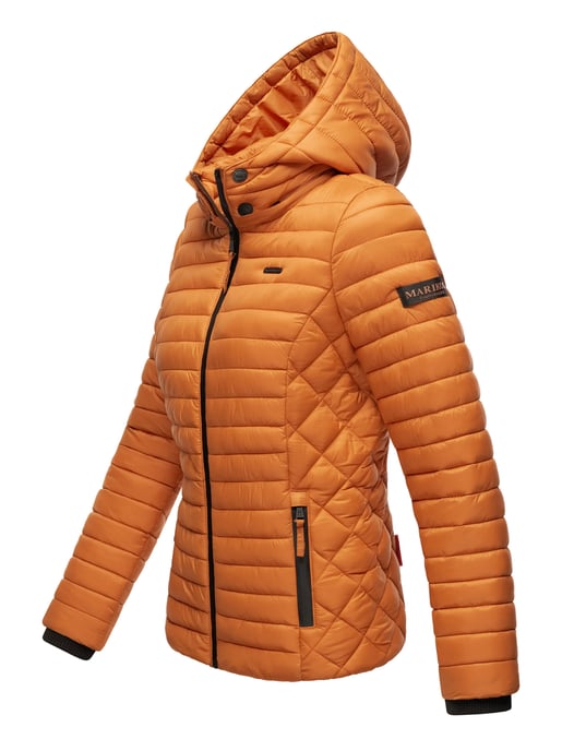 Marikoo Damen Steppjacke Samtpfote mit abnehmbarer Kapuze & Rippbündchen - Image 3