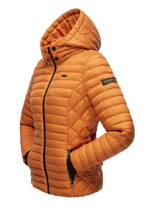 Marikoo Damen Steppjacke Samtpfote mit abnehmbarer Kapuze & Rippbündchen - Image 4