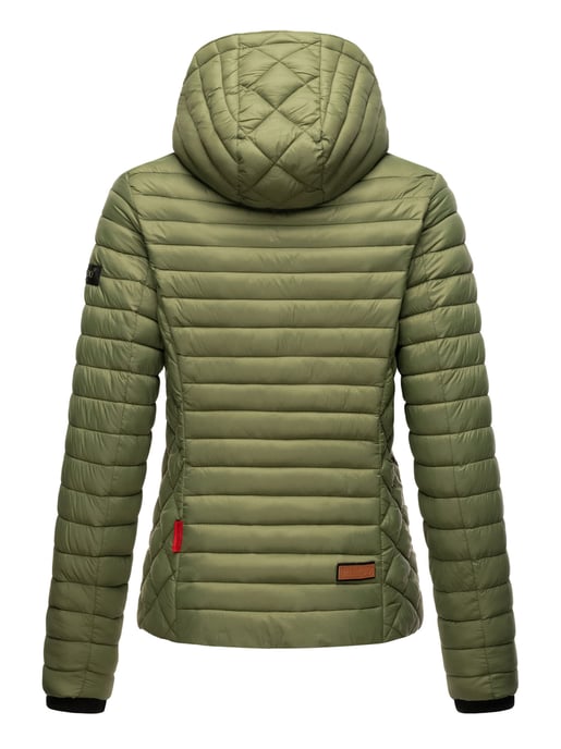 Marikoo Damen Steppjacke Samtpfote mit abnehmbarer Kapuze & Rippbündchen - Image 5