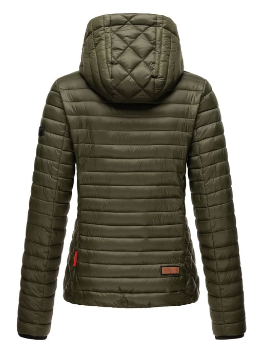 Marikoo Damen Steppjacke Samtpfote mit abnehmbarer Kapuze & Rippbündchen - Image 5
