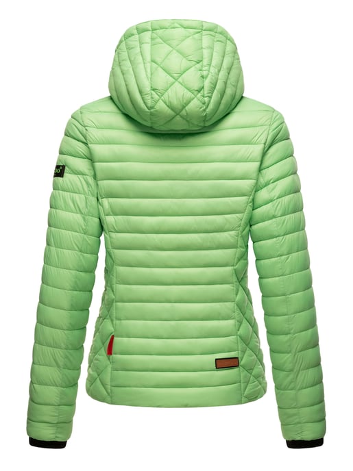 Marikoo Damen Steppjacke Samtpfote mit abnehmbarer Kapuze & Rippbündchen - Image 5