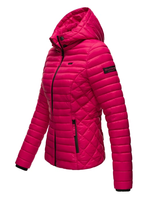 Marikoo Damen Steppjacke Samtpfote mit abnehmbarer Kapuze & Rippbündchen - Image 3