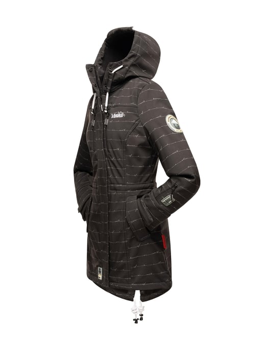 Marikoo lange Damen Steppjacke Abendsternchen mit abnehmbarer Kapuze - Image 4