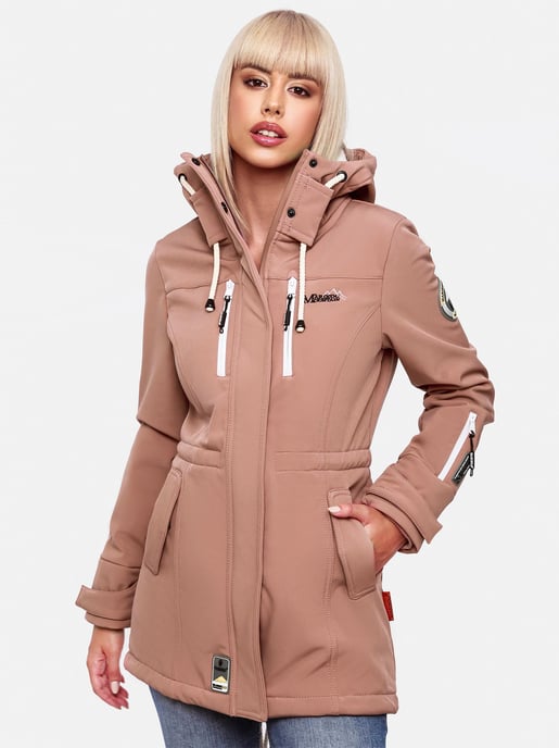 Marikoo lange Damen Steppjacke Abendsternchen mit abnehmbarer Kapuze - Image 5