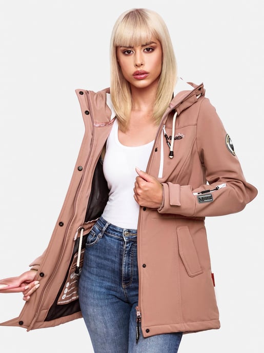 Marikoo lange Damen Steppjacke Abendsternchen mit abnehmbarer Kapuze - Image 6