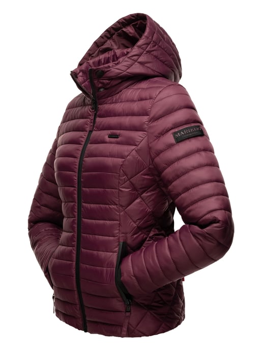 Marikoo Damen Steppjacke Samtpfote mit abnehmbarer Kapuze & Rippbündchen - Image 4