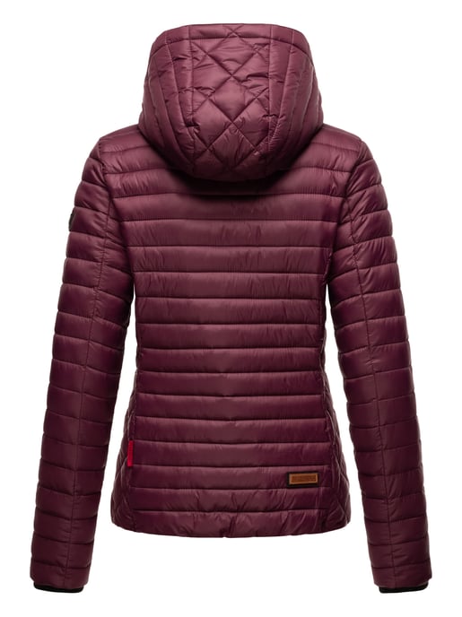Marikoo Damen Steppjacke Samtpfote mit abnehmbarer Kapuze & Rippbündchen - Image 5