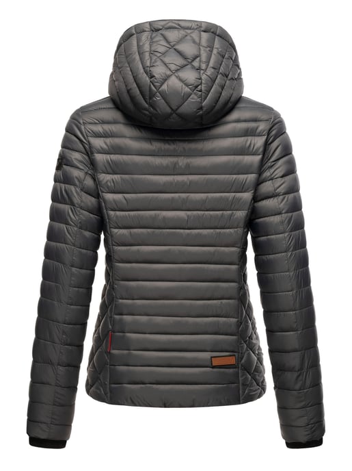 Marikoo Damen Steppjacke Samtpfote mit abnehmbarer Kapuze & Rippbündchen - Image 5