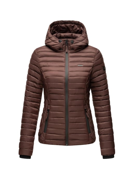 Marikoo Damen Steppjacke Samtpfote mit abnehmbarer Kapuze & Rippbündchen - Image 2