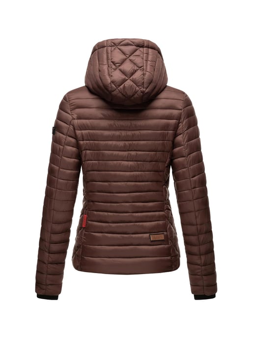 Marikoo Damen Steppjacke Samtpfote mit abnehmbarer Kapuze & Rippbündchen - Image 4