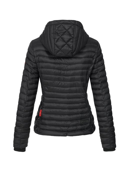 Marikoo Damen Steppjacke Samtpfote mit abnehmbarer Kapuze & Rippbündchen - Image 4