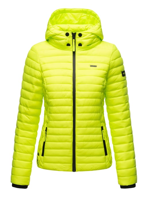 Marikoo Damen Steppjacke Samtpfote mit abnehmbarer Kapuze & Rippbündchen - Image 2