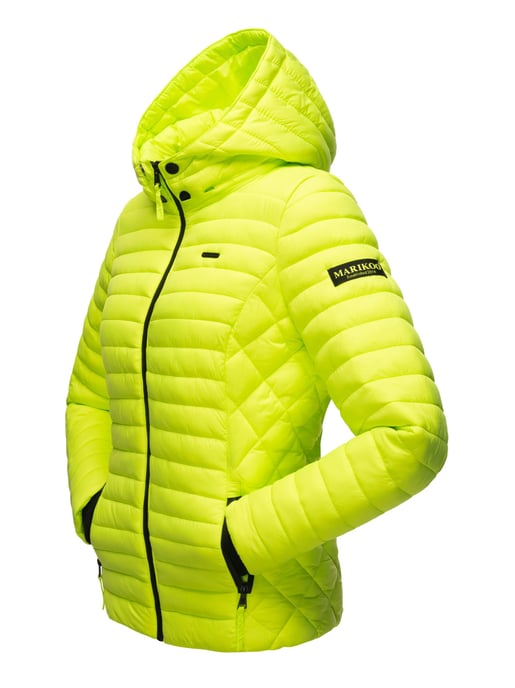 Marikoo Damen Steppjacke Samtpfote mit abnehmbarer Kapuze & Rippbündchen - Image 4