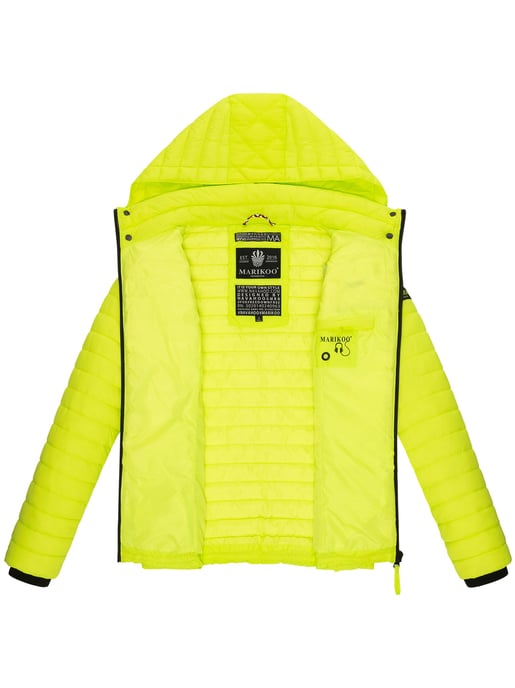 Marikoo Damen Steppjacke Samtpfote mit abnehmbarer Kapuze & Rippbündchen - Image 6