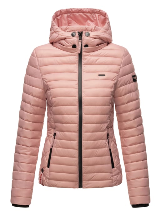 Marikoo Damen Steppjacke Samtpfote mit abnehmbarer Kapuze & Rippbündchen - Image 2