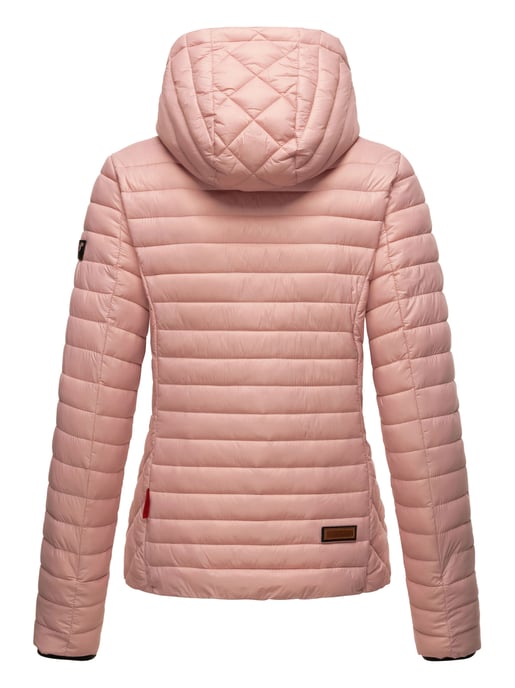 Marikoo Damen Steppjacke Samtpfote mit abnehmbarer Kapuze & Rippbündchen - Image 5