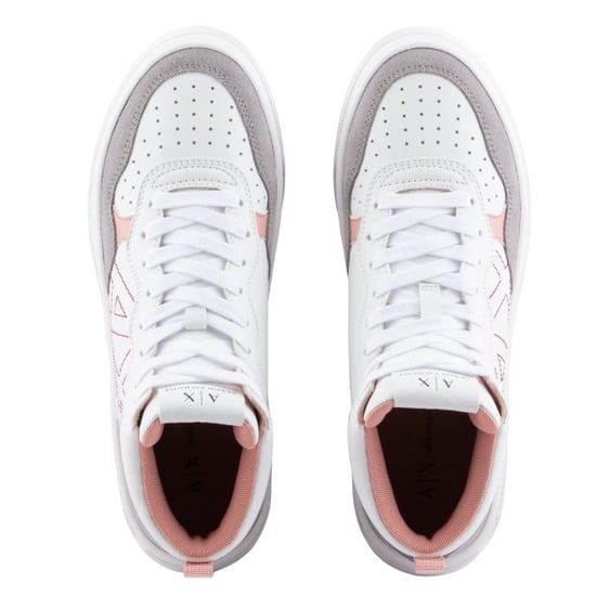 Armani Exchange - Sneaker für Damen, Wildleder (Weiß/Pink) - Image 4