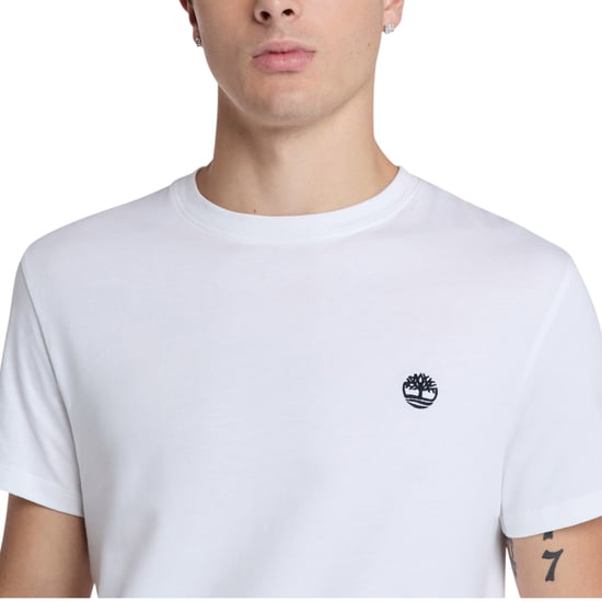Timberland Herren T-Shirts Klassisches Logo Sommer Rundhals Dunstan River Tops Neu - Image 5