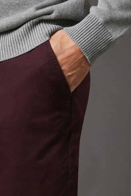Burgundy Premium Chino Trousers - Image 2