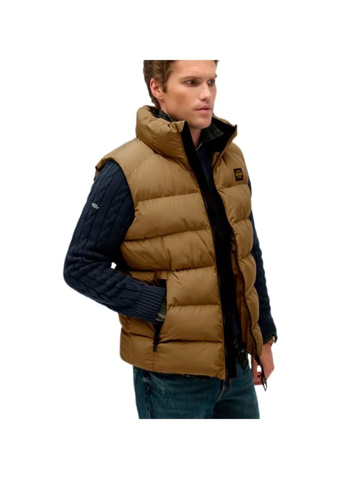 Superdry Herren Essential ärmellose Steppjacke - Image 3