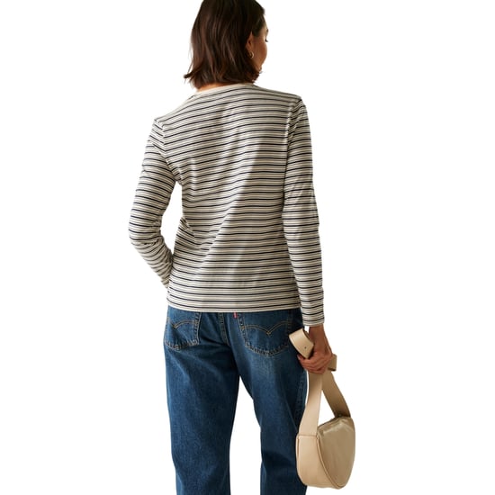 Regatta - "Federica" T-Shirt für Damen, Langärmlig (Helles Vanillegelb/Marine) - Image 4