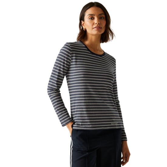 Regatta - "Federica" T-Shirt für Damen, Langärmlig (Marine/Helles Vanillegelb) - Image 5